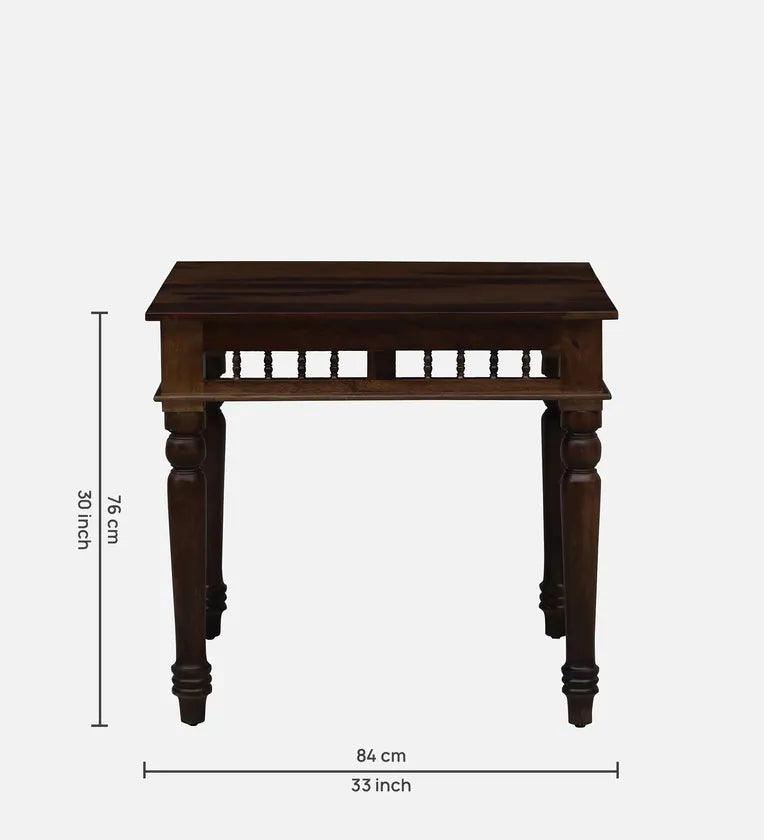 Sheesham Wood 4 Seater Dining Set In Provincial Teak Finish - Ouch Cart 