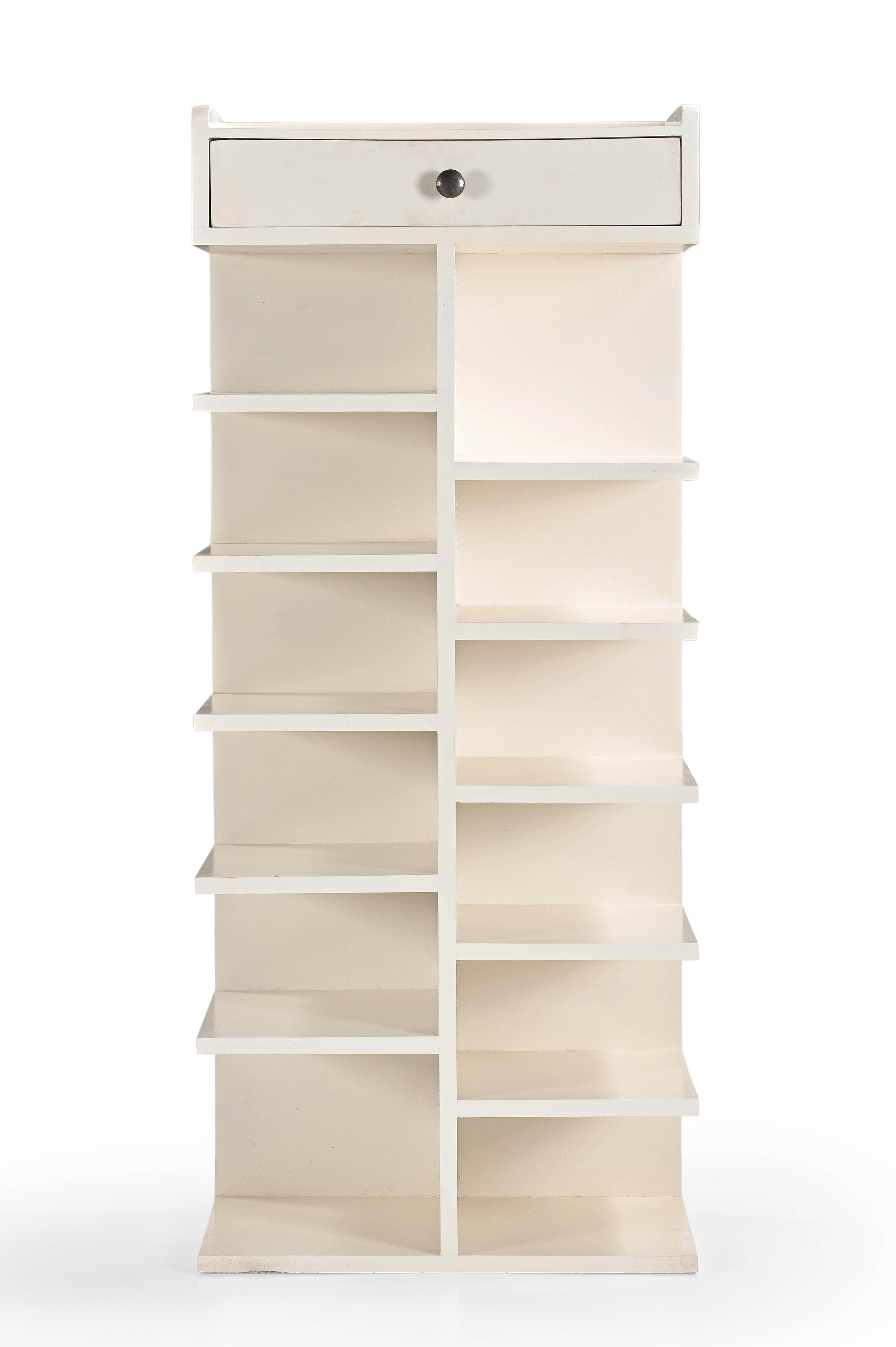 Ladria MDF Wood Shoe Rack In Warm White