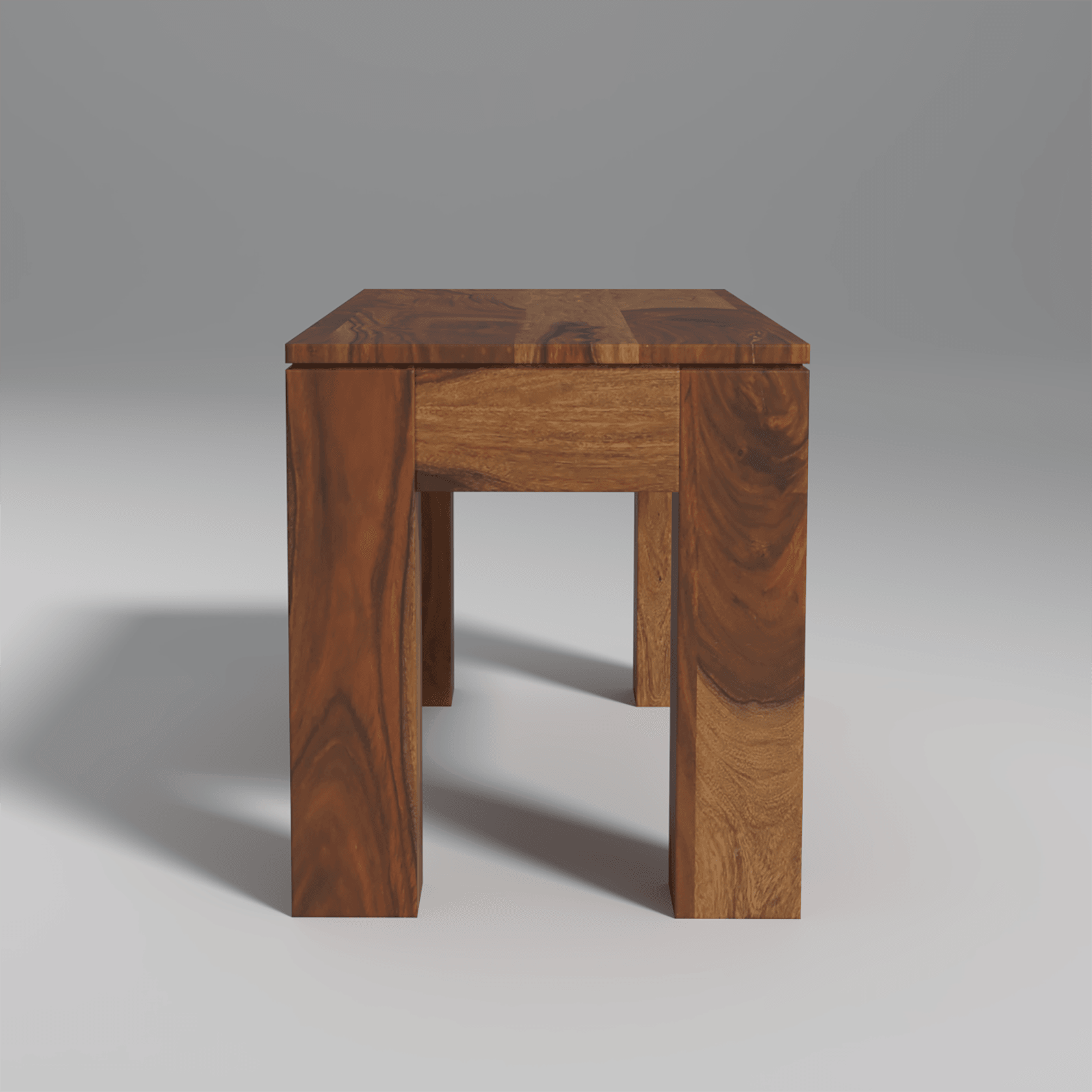 Mauro Sheesham Wood Dining Table Set In Light Honey Finish - Ouch Cart 