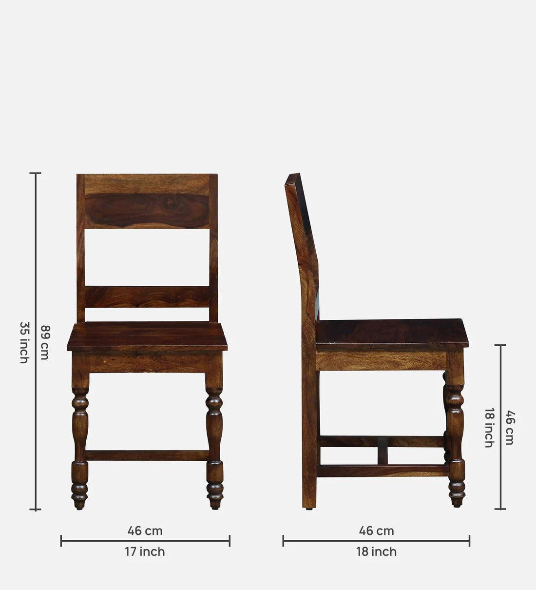 Sheesham Wood 6 Seater Dining Set In Provincial Teak Finish With Bench - Ouch Cart 