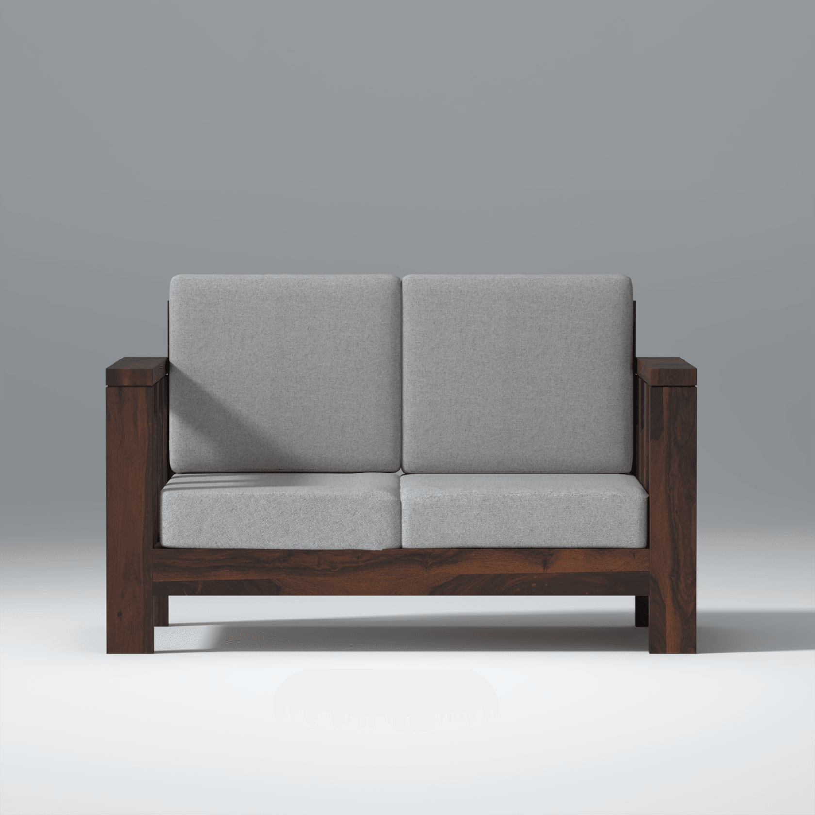 Tranquilcouch Sheesham Wood Sofa In Dark Walnut Color - Ouch Cart 