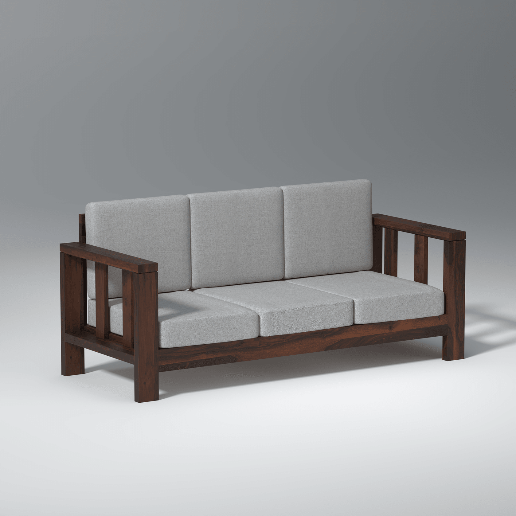 Tranquilcouch Sheesham Wood Sofa In Dark Walnut Color - Ouch Cart 