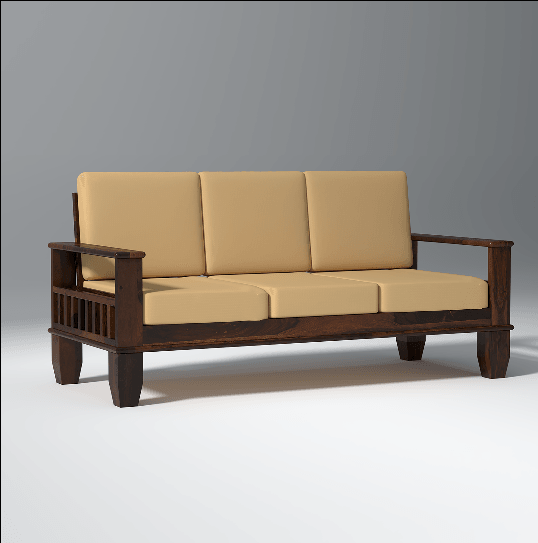 Fugleg Nest Sheesham Walnut Sofa In Dark Walnut Color - Ouch Cart 