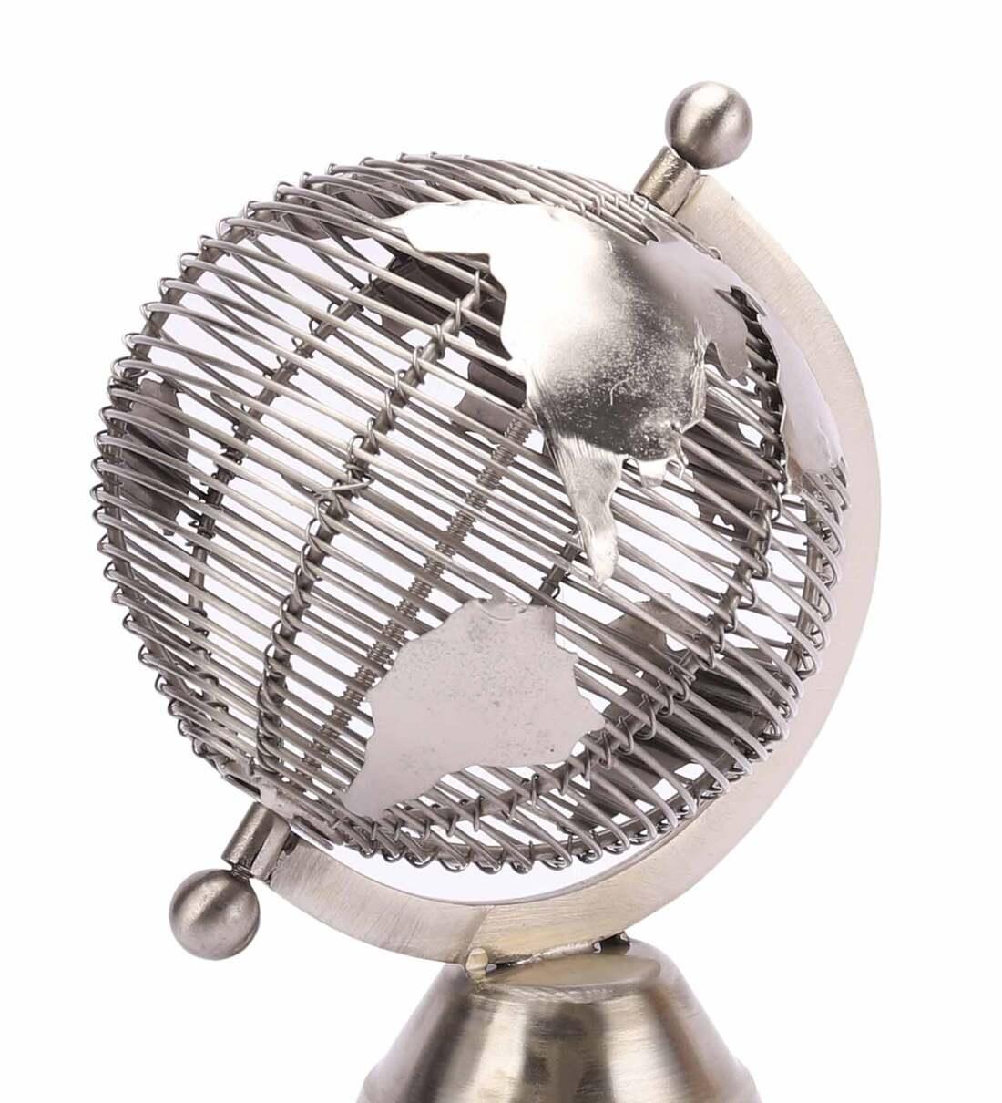 Solidarity Wired Metal Small Silver Globes, - Ouch Cart 