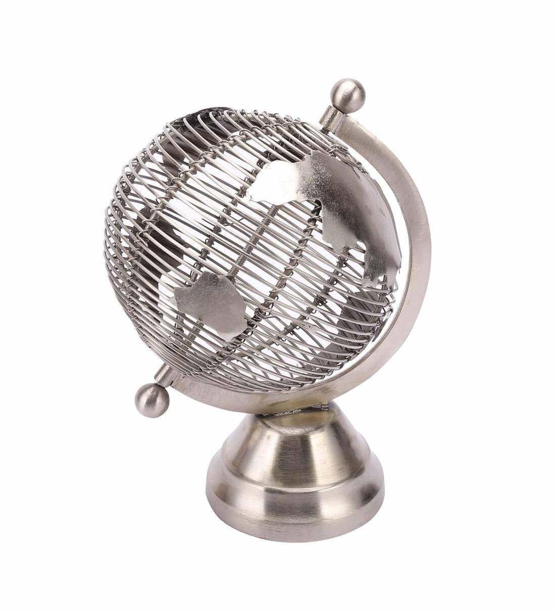 Solidarity Wired Metal Small Silver Globes, - Ouch Cart 