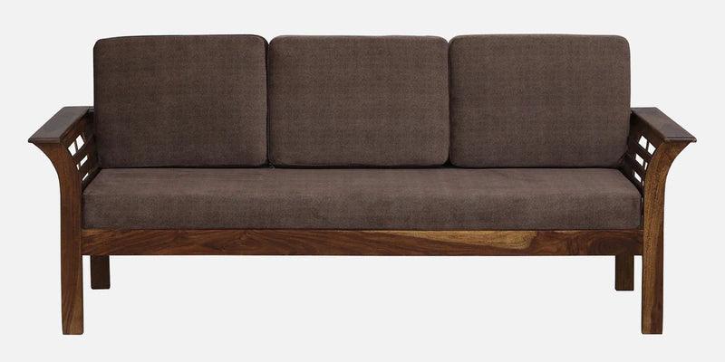 Sheesham Wood 3 Seater Sofa In Scratch Resistant Brown & Provincial Teak Finish - Ouch Cart 