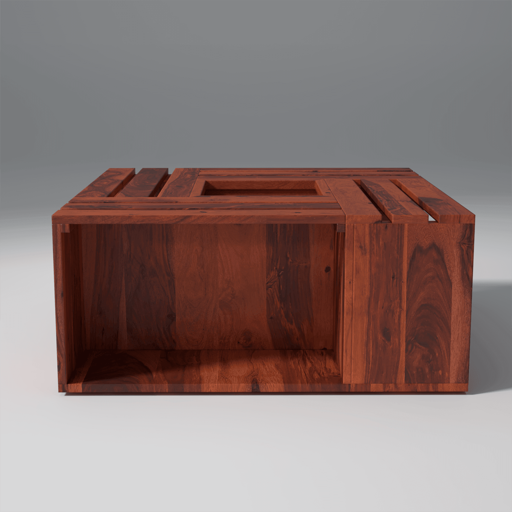 Dripdrop Sheesham Wood Coffee Table In Light Honey