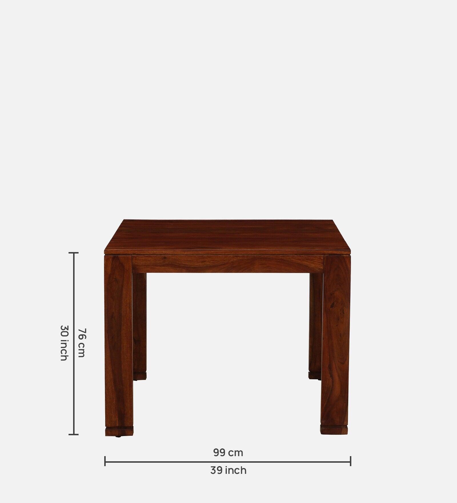 Sheesham Wood 4 Seater Dining Set In Honey Oak Finish - Ouch Cart 