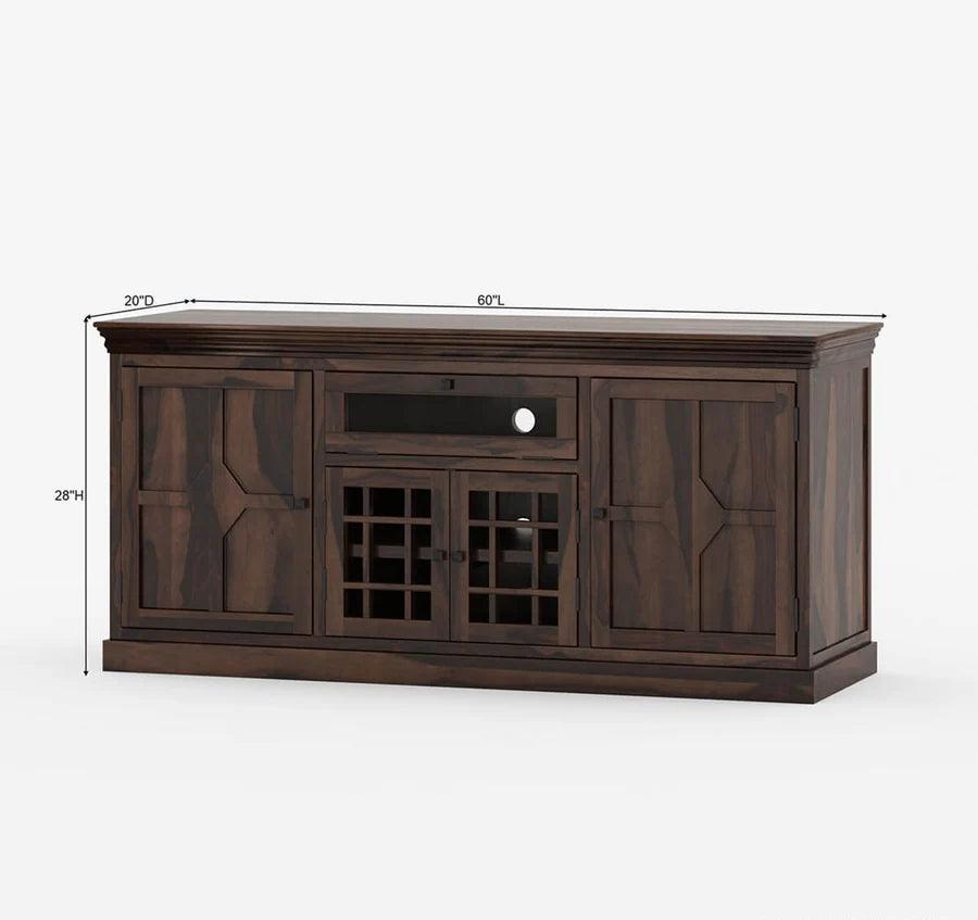 ABAY SOLID WOOD TV STAND - Ouch Cart 