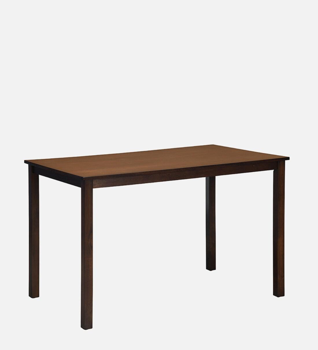 Solid Wood 4 Seater Dinning Table In Antique Cherry Finish - Ouch Cart 