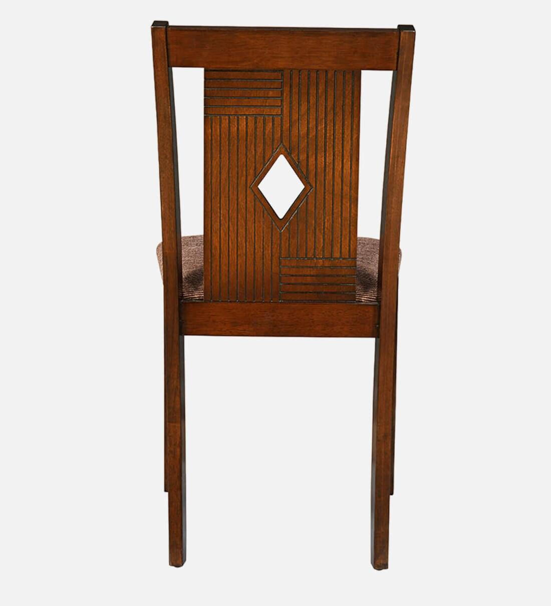 Solid Wood 4 Seater Dinning Table In Antique Cherry Finish - Ouch Cart 