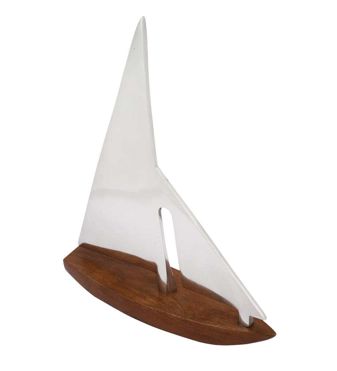 The Sail Boat Shesham Wood Showpiece, - Ouch Cart 