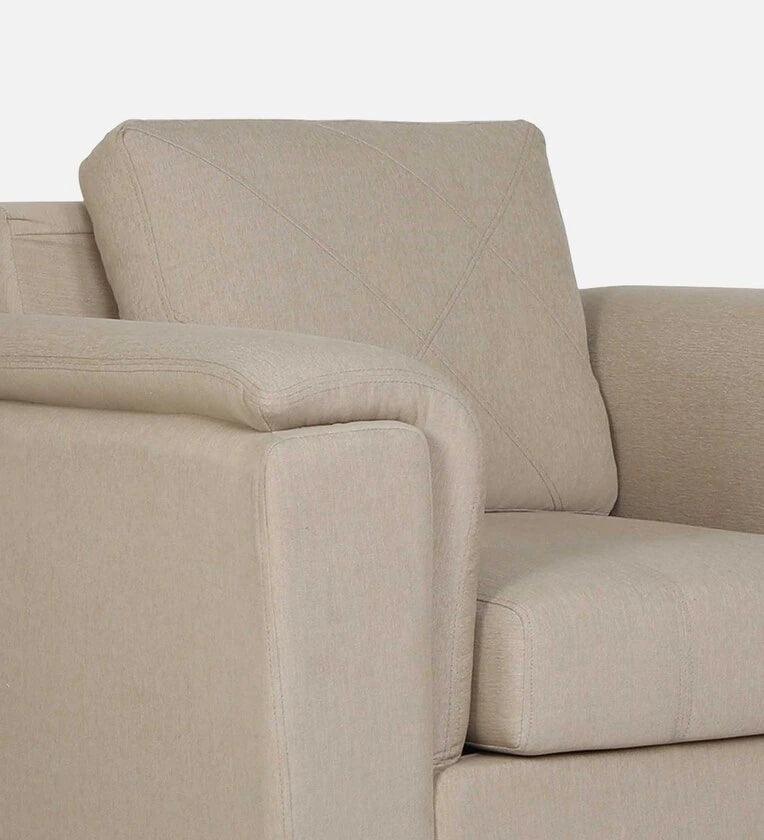 Fabric 1 Seater Sofa In Beige Colour - Ouch Cart 