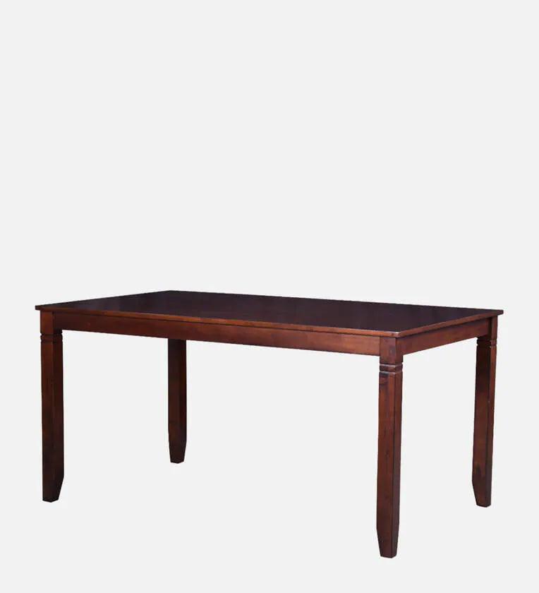 Solid Wood 6 Seater Dining Set In Brown Colour - Ouch Cart 