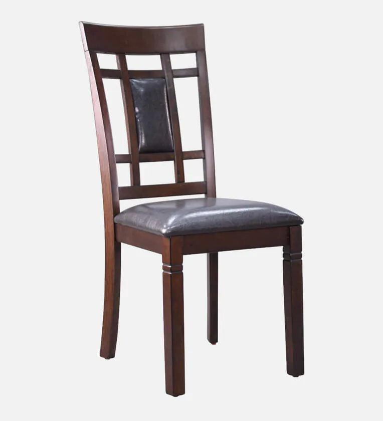 Solid Wood 6 Seater Dining Set In Brown Colour - Ouch Cart 