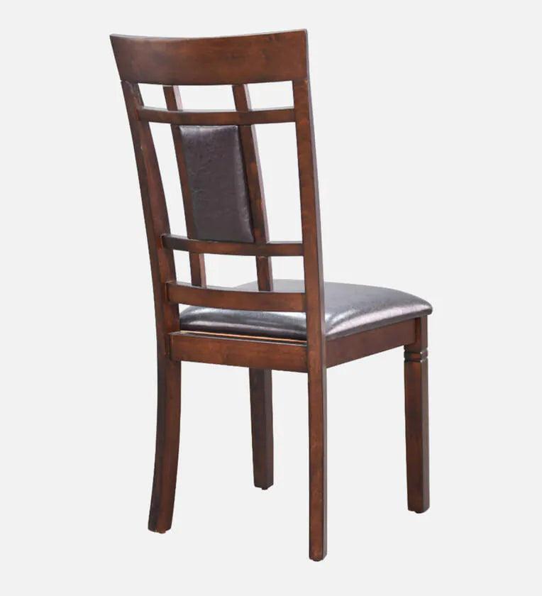 Solid Wood 6 Seater Dining Set In Brown Colour - Ouch Cart 