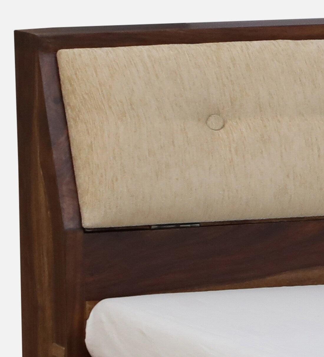 Sheesham Wood King Size Bed In Scratch Resistant Rustic Teak Finish With Box Storage