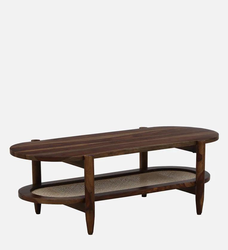 Sheesham Wood Coffee Table In Provincial Teak Finish - Ouch Cart 