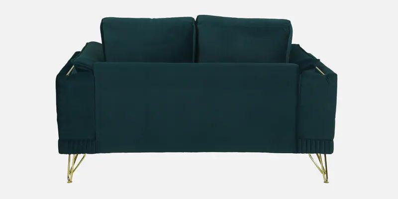 Velvet 2 Seater Sofa in Teal Blue Colour - Ouch Cart 