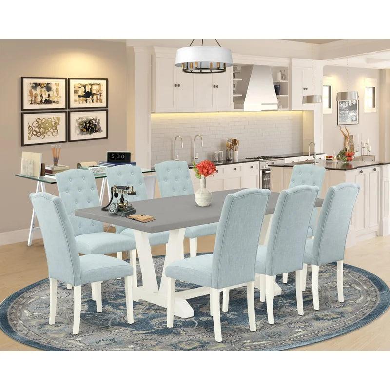 9 - Piece Trestle Dining Set - Ouch Cart 