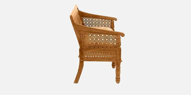 Sheesham Wood 3 Seater Sofa In Scratch Resistant Rustic Teak Finish - Ouch Cart 