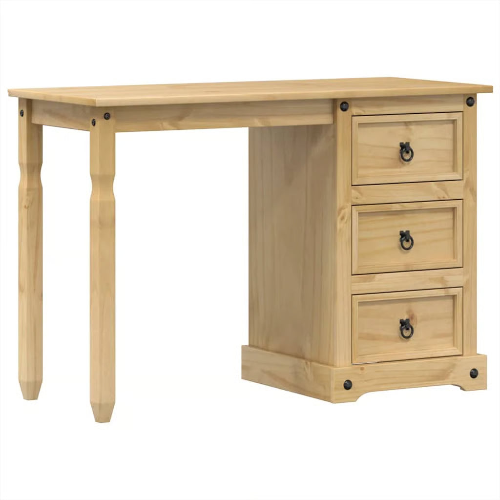 vidaXL Dressing Table Honey Solid pine wood with a honey wax finish