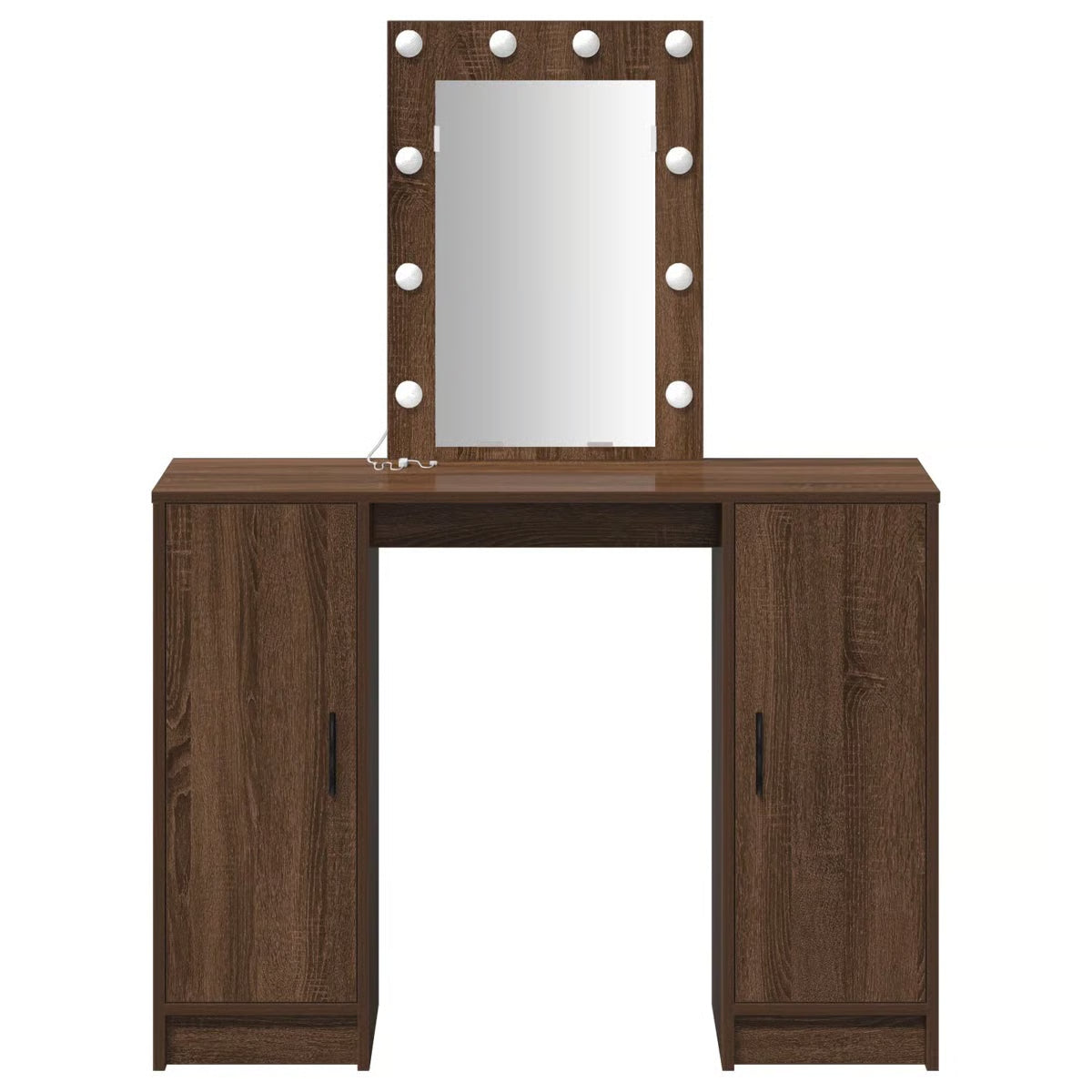 vidaXL Dressing Table with LED Lights Brown Oak - OUCH CART |Dressing table