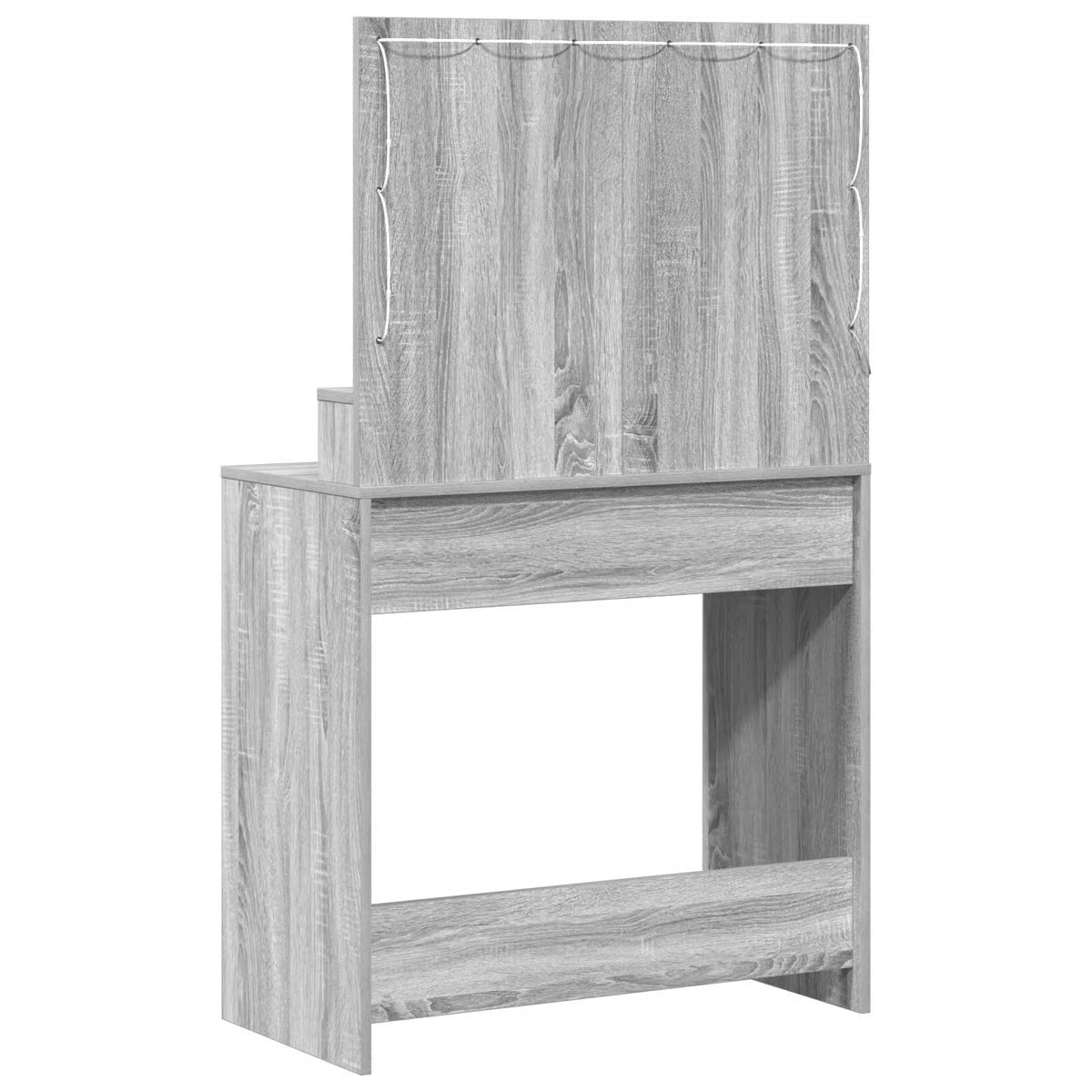 vidaXL Vanity Table Gray sonoma Engineered Wood 31.1 x 16.1 x 53.1 in