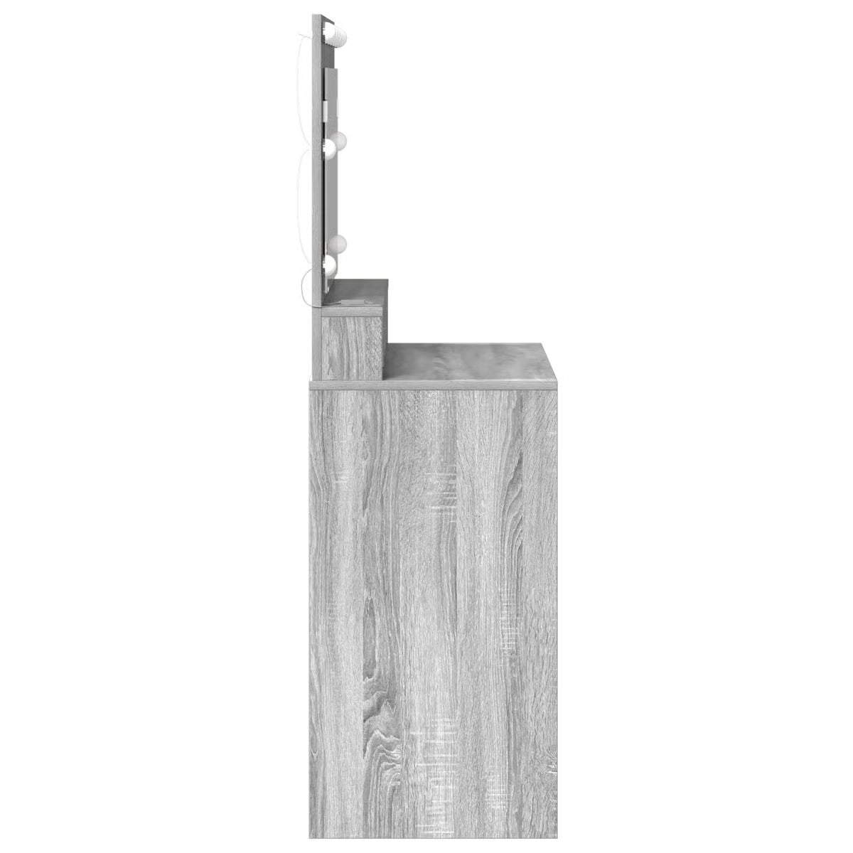 vidaXL Vanity Table Gray sonoma Engineered Wood 31.1 x 16.1 x 53.1 in
