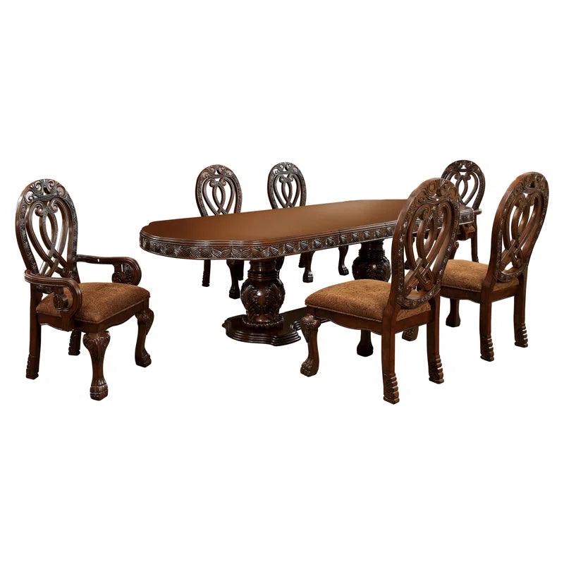 7 - Piece Extendable Trestle Dining Set - Ouch Cart 