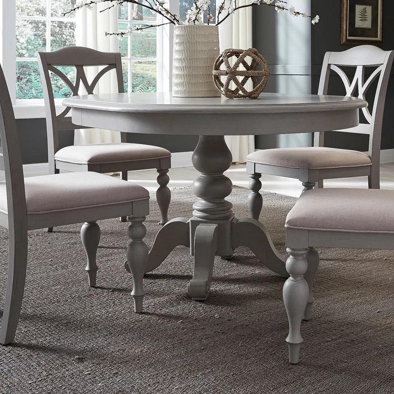 5 - Piece Extendable Pedestal Dining Set - Ouch Cart 