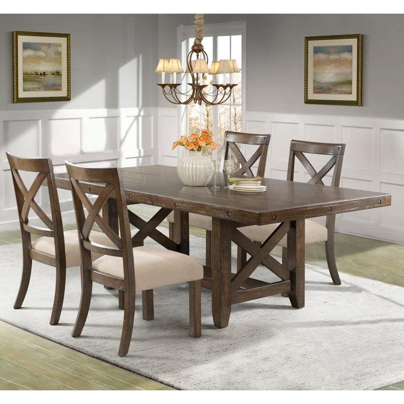 5 - Piece Trestle Dining Set - Ouch Cart 