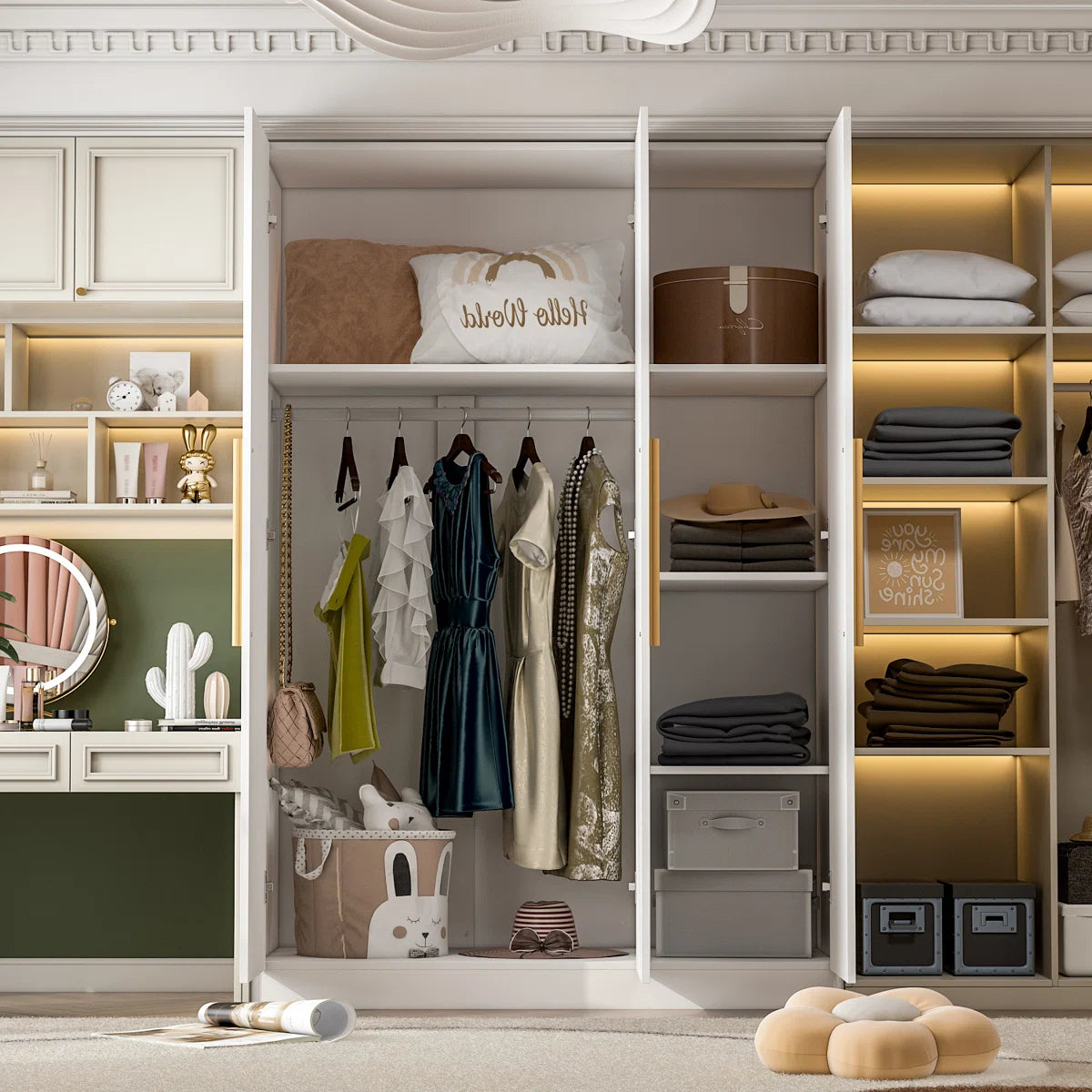 Myleisha 70" H 3 Doors Armoire