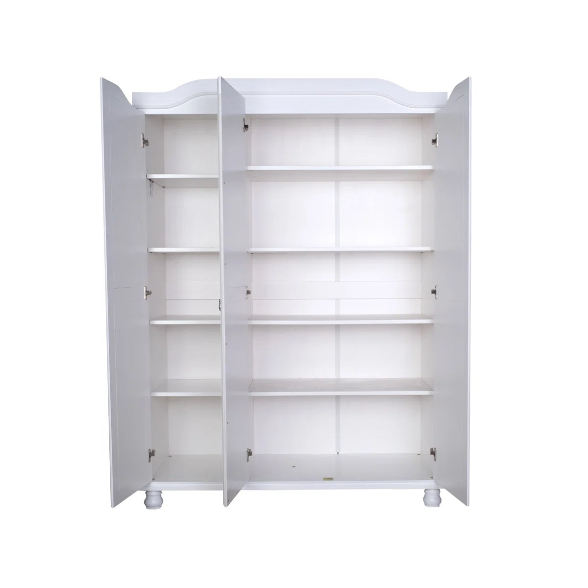 Anass Kyle 100% Solid Wood 3-door Wardrobe Armoire with Mirrored Door