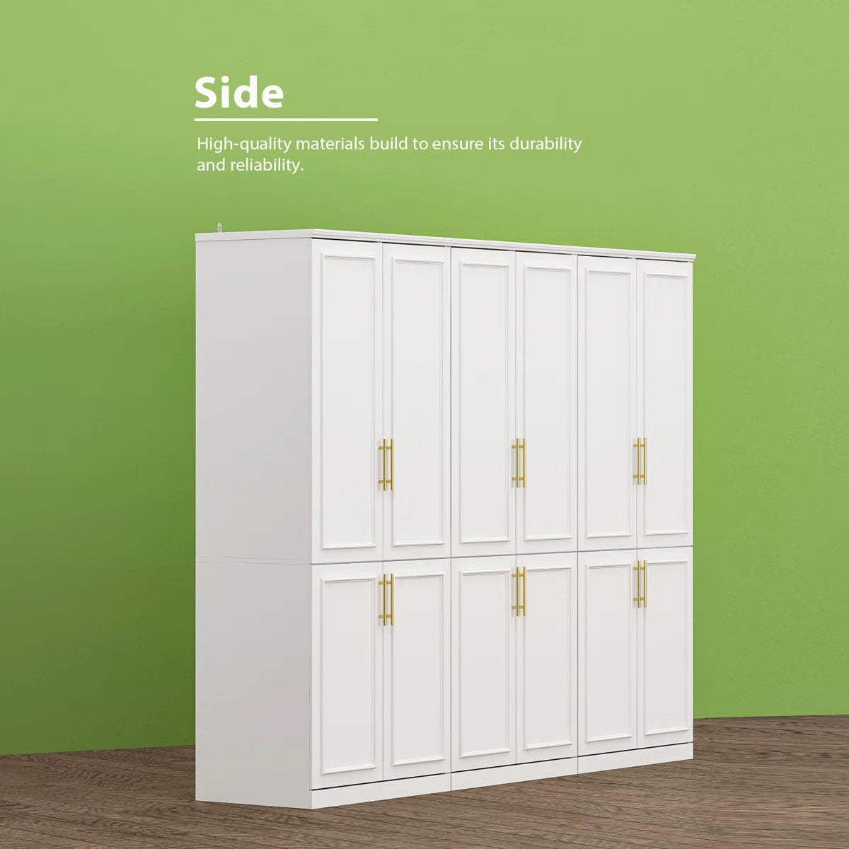 Akole 95.1” Wide Co-Room Closet Armoire