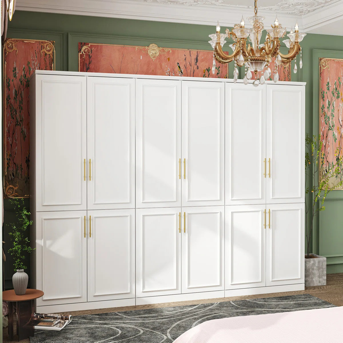 Akole 95.1” Wide Co-Room Closet Armoire