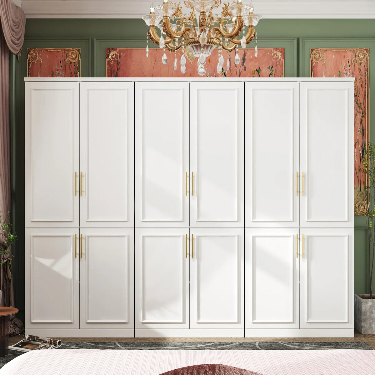 Akole 95.1” Wide Co-Room Closet Armoire