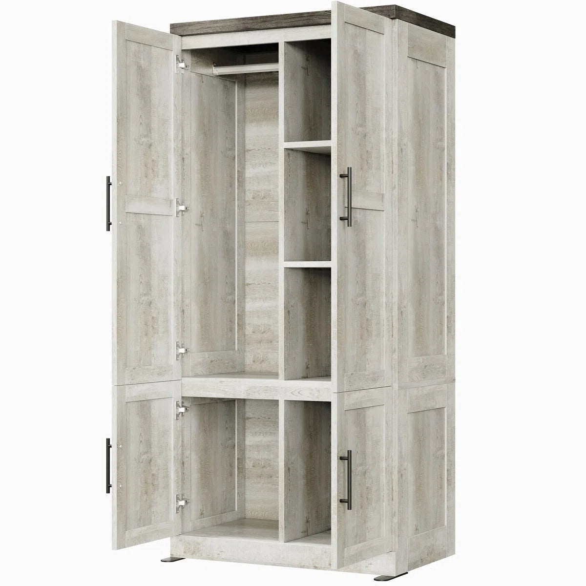 Large Wardrobe Close With Hanging Rod And 2 Doors