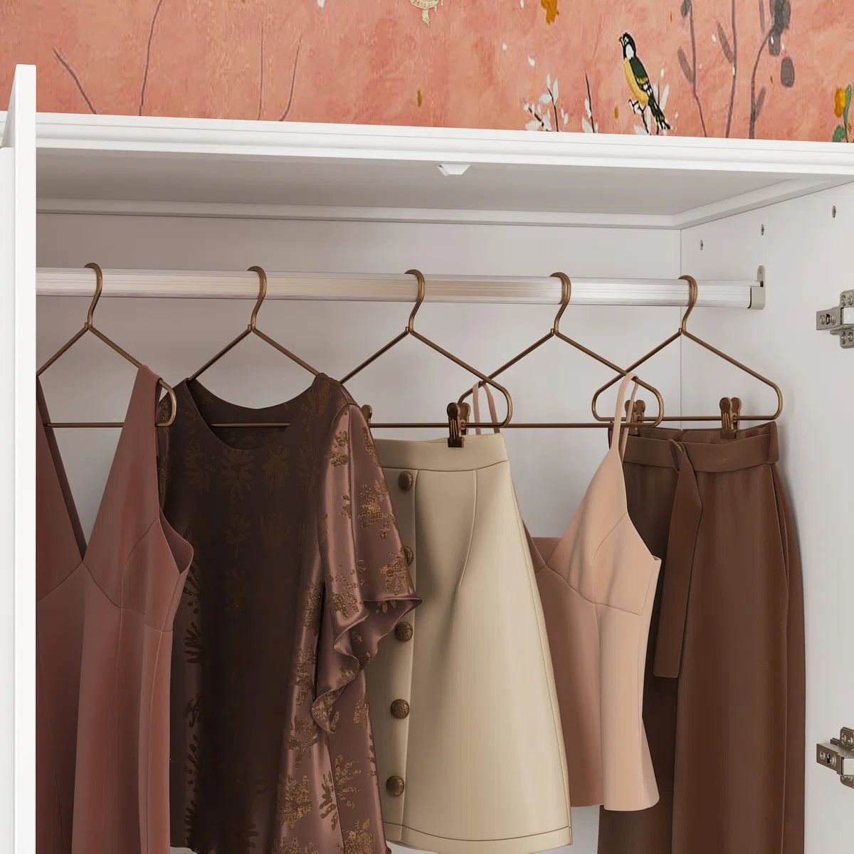 Akole 95.1” Wide Co-Room Closet Armoire