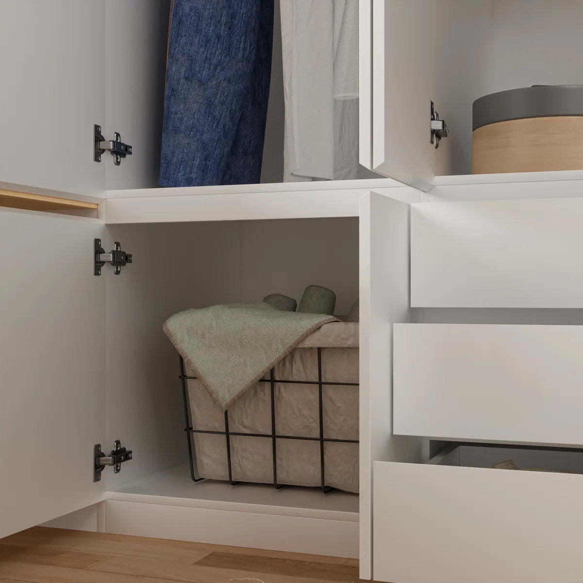 Fabin 6 Door Large Armoire Wardrobe Closet