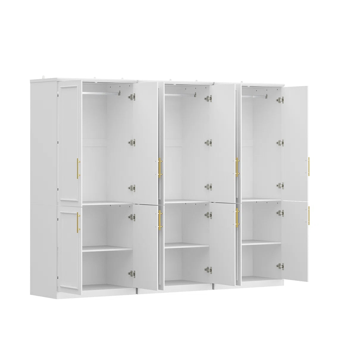 Akole 95.1” Wide Co-Room Closet Armoire