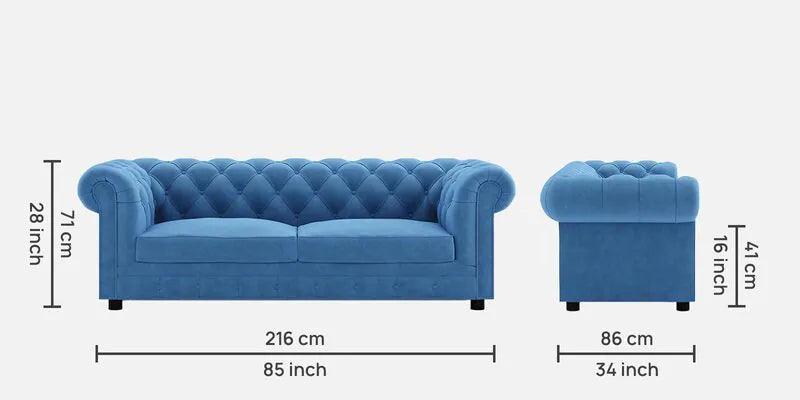 3 Seater Sofa in Royal Blue Colour - Ouch Cart 