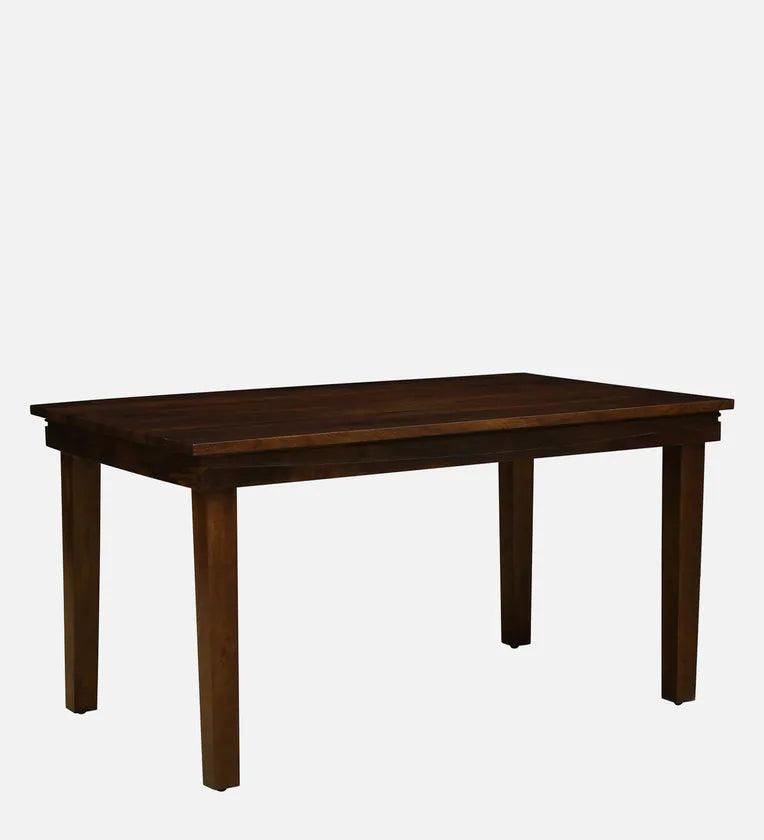 Sheesham Wood 6 Seater Dining Set in Scratch Resistant Provincial Teak Finish - Ouch Cart 