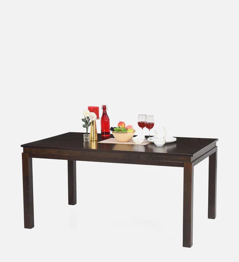Solid Wood 6 Seater Dining Set in Brown Colour - Ouch Cart 