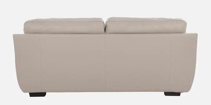 Leather 3 Seater Sofa in Cream Colour - Ouch Cart 