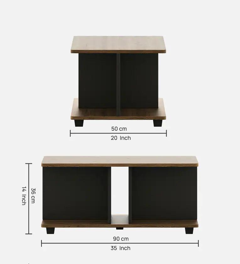 Coffee Table in Oak & Grey Finish - Ouch Cart 