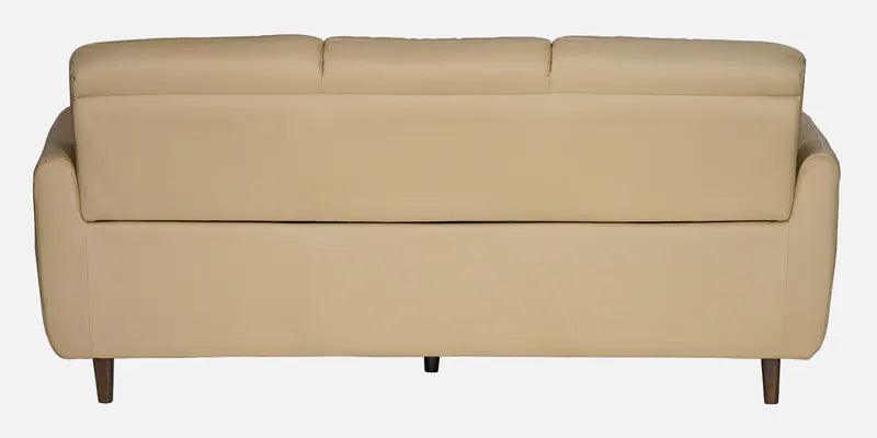 Leather 3 Seater Sofa in Milky White Colour - Ouch Cart 