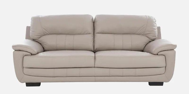 Leather 3 Seater Sofa in Cream Colour - Ouch Cart 