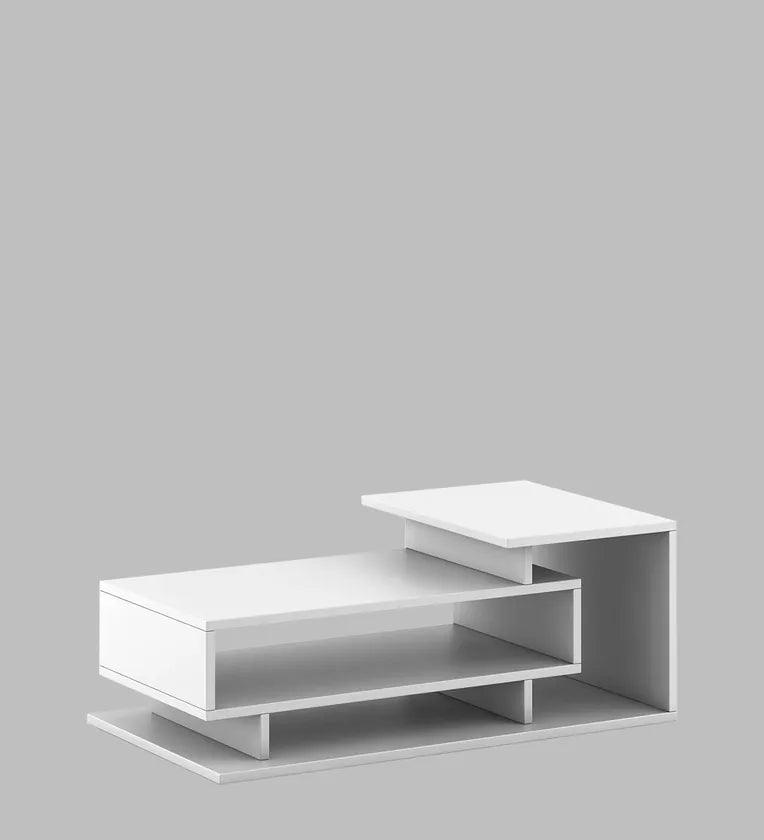 Coffee Table In Frosty White Colour - Ouch Cart 