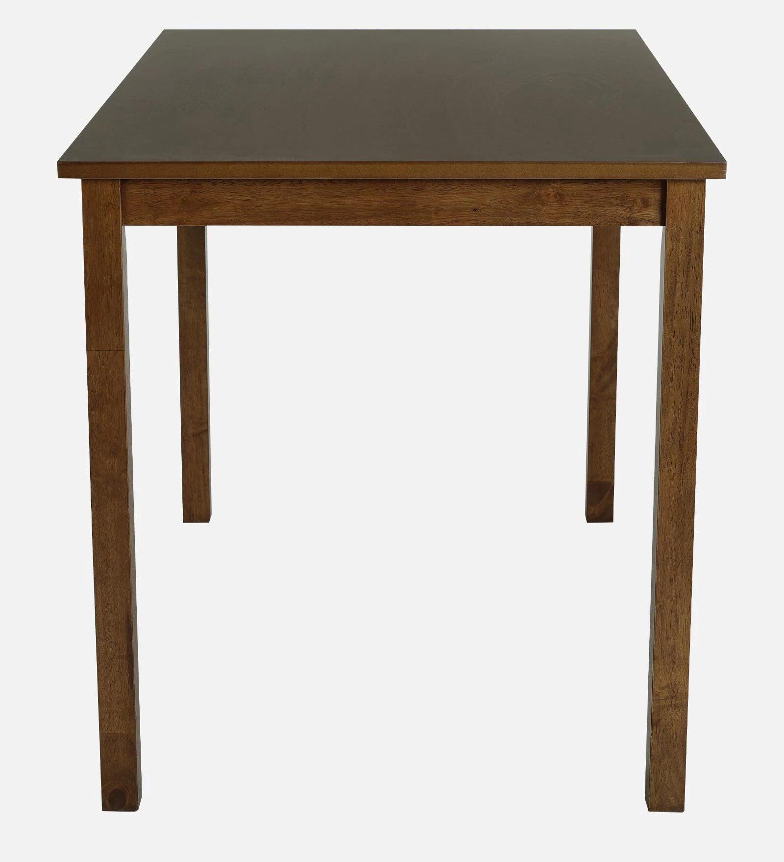 Solid Wood 4 Seater Dining Set in Cocoa & Tempo Teal Finish - Ouch Cart 